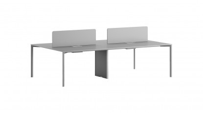 exeliswork modern metal ayaklı dörtlü workstation 360cm
