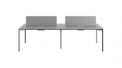 exeliswork modern metal ayaklı dörtlü workstation 360cm