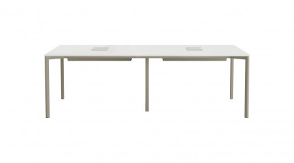 exeliswork modern metal ayaklı dörtlü workstation 360cm
