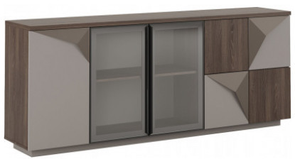 fomen camlı yönetici dolabı