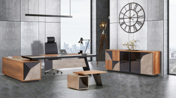 fomen etajerli yönetici ofis mobilyası