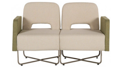 garia tel ayaklı dekoratif ikili kanepe