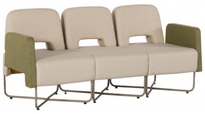 garia tel ayaklı dekoratif üçlü kanepe