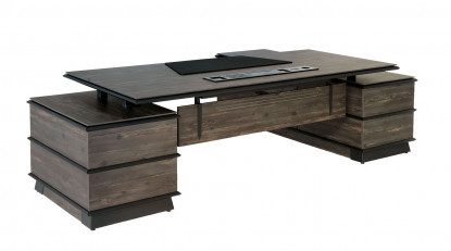 geladenil dekoratif etajerli yönetici masası