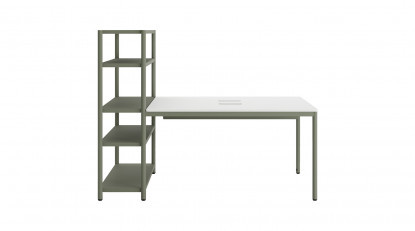 jala kitaplıklı ikili ofis masası 180cm