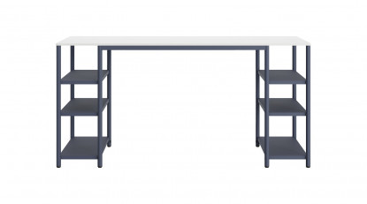 jala modern çift yönlü raflı masa
