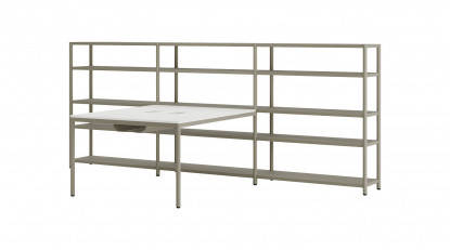 jala modern kitaplıklı ikili çalışma grubu 160cm