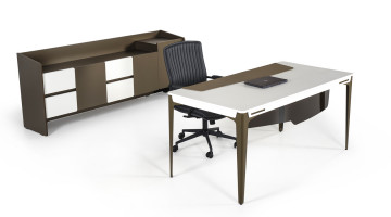 leston etajerli ahşap yönetici takımı 230cm