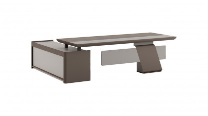 lonera etajerli metal ayaklı yönetici masası