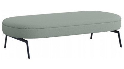 lotera metal ayaklı elips puf