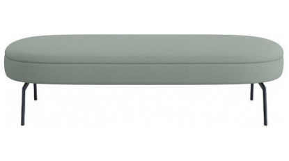 lotera metal ayaklı elips puf