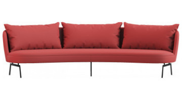 lotera minderli oval tasarım ikili kanepe