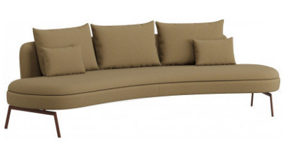 lotera oval tasarım kolsuz üçlü kanepe