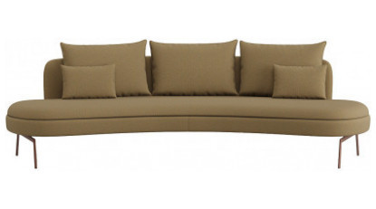 lotera oval tasarım kolsuz üçlü kanepe