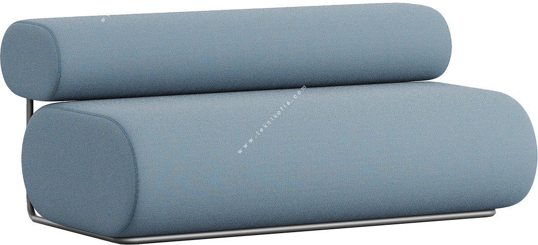 metrios metal ayaklı ikili kanepe