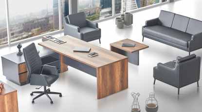 militare etajerli yönetici masa takımı