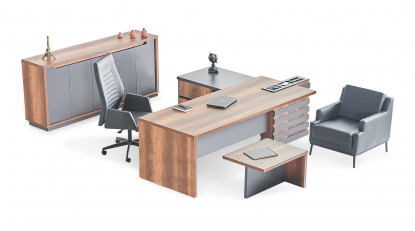 militare etajerli yönetici masa takımı