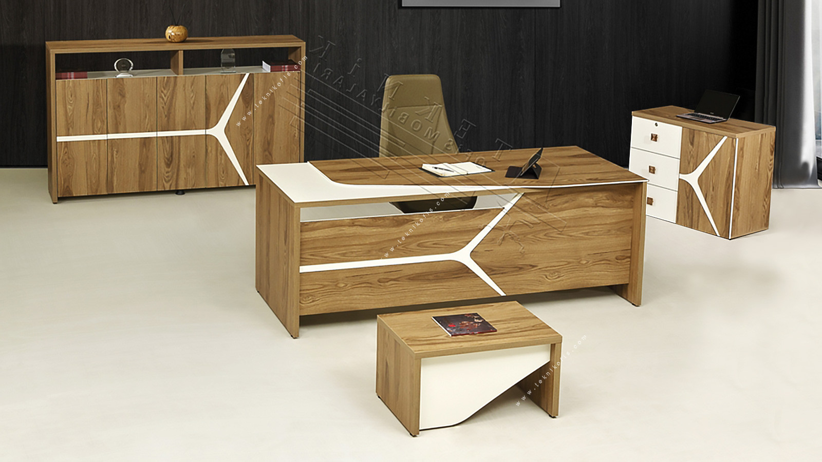 nopus melamin kaplama müdür takımı 200cm