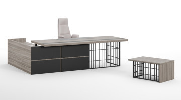 norm metal ayaklı yönetici mobilyası 270 cm