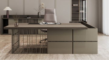 norm metal ayaklı yönetici mobilyası 270 cm