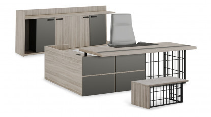 norm metal ayaklı yönetici mobilyası 270 cm