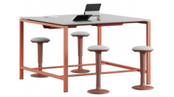ostia modern yüksek çok amaçlı kare masa 140cm