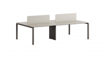ostiawork modern metal ayaklı dörtlü workstation 320cm