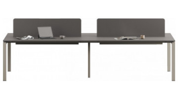 ostiawork modern metal ayaklı dörtlü workstation 360cm