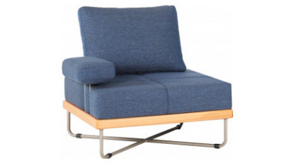 palla metal çapraz ayaklı sol tek kollu koltuk