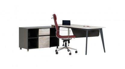 panawel minimalist etajerli personel masası 205cm