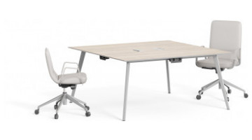 ploi metal ayaklı modern kare toplantı masası 160cm