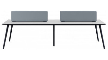 ploiwork metal ayaklı dörtlü çalışma masası 240cm