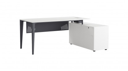 power etajerli ofis masası