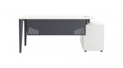 power etajerli ofis masası