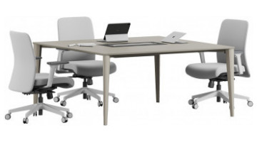 power modern ahşap kare toplantı masası 140cm