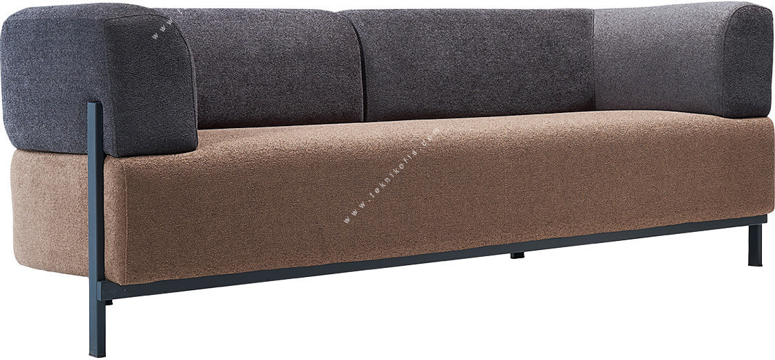 reval kumaş döşeme tasarım ayaklı üçlü kanepe