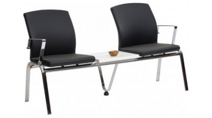 ridace krom kol ayak ikili sehpalı bekleme koltuğu