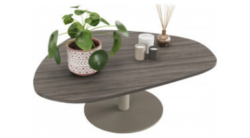 rubble metal ayaklı modern yönetici sehpası 70cm