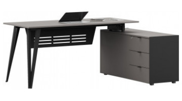 sable silver 115cm etajerli çalışma masası 142cm