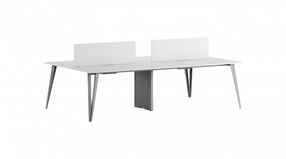 sablework metal ayaklı dörtlü çalışma grubu 280cm