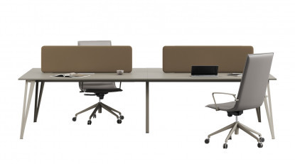 sablework metal ayaklı dörtlü çalışma grubu 360cm