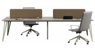 sablework metal ayaklı dörtlü çalışma grubu 360cm