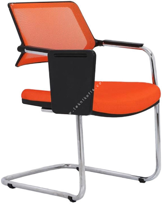 serlo yazı tablalı krom u ayaklı sandalye