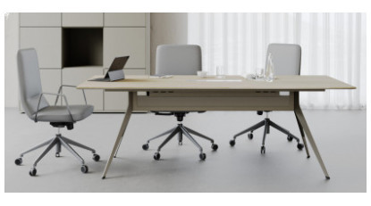stark modern metal ayaklı toplantı masası 200cm