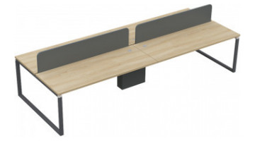 tamarawork ahşap seperatör dörtlü çalışma masası 320cm