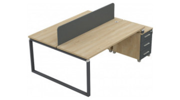 tamarawork kesonlu melamin panel ikili çalışma masası 200cm