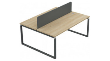 tamarawork metal ayaklı ikili melamin panel çalışma masası 160cm