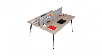 toucher kumaş panelli ikili workstation