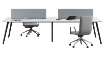 vegawork modern metal ayaklı dörtlü workstation 280cm
