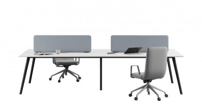 vegawork modern metal ayaklı dörtlü workstation 360cm